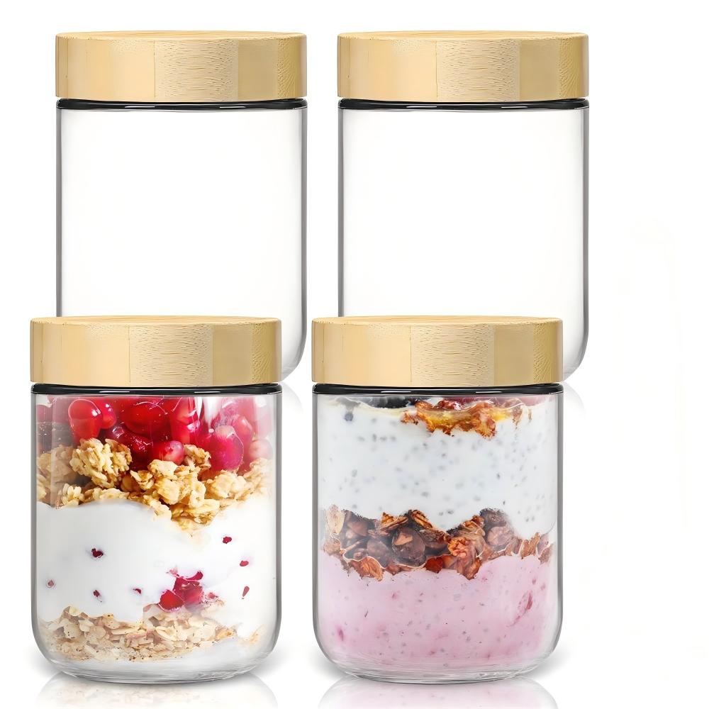 4 عبوات سعة 16 أونصة لحفظ الشو - مراجعة Meal Prep Overnight Oats وسعره