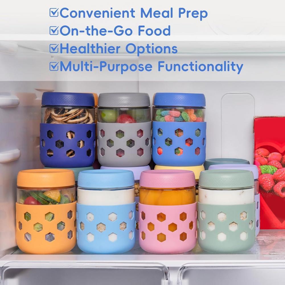 برطمانات ميسون زجاجية بأكمام م - مراجعة Meal Prep Overnight Oats وسعره