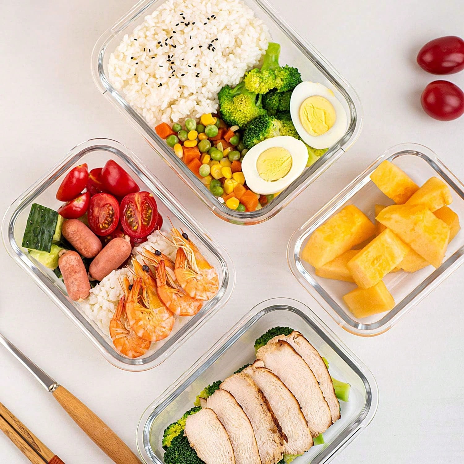 10 حاويات زجاجية لتحضير الوجبا - مراجعة Meal Prep Recipes وسعره