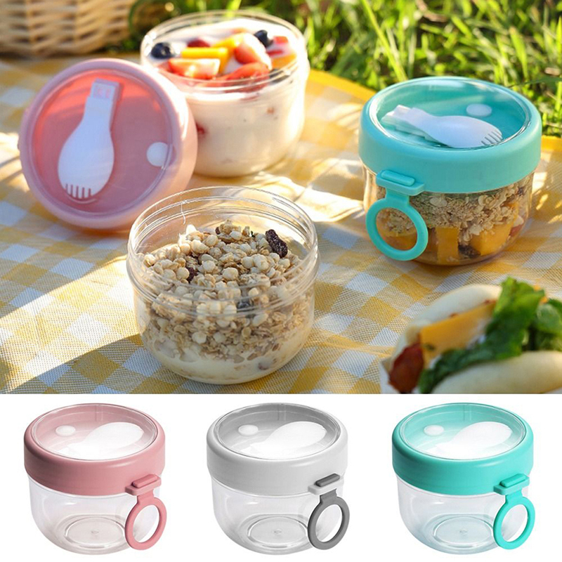 وعاء وملعقة سعة 600 مل، حاويات - مراجعة Meal Prep Overnight Oats وسعره