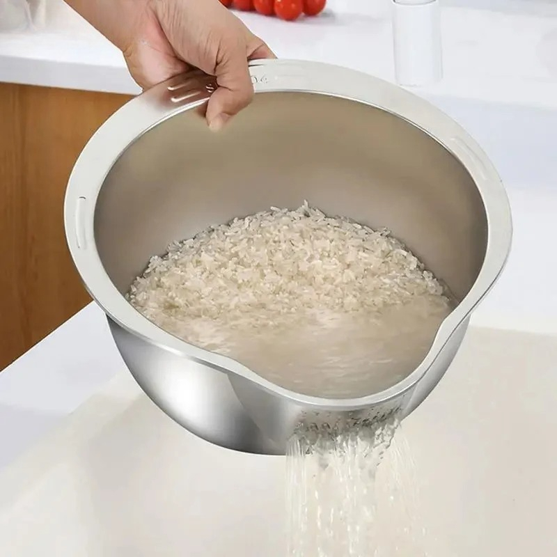 وعاء غسيل الأرز من الفولاذ الم - مراجعة Meal Prep With Rice وسعره