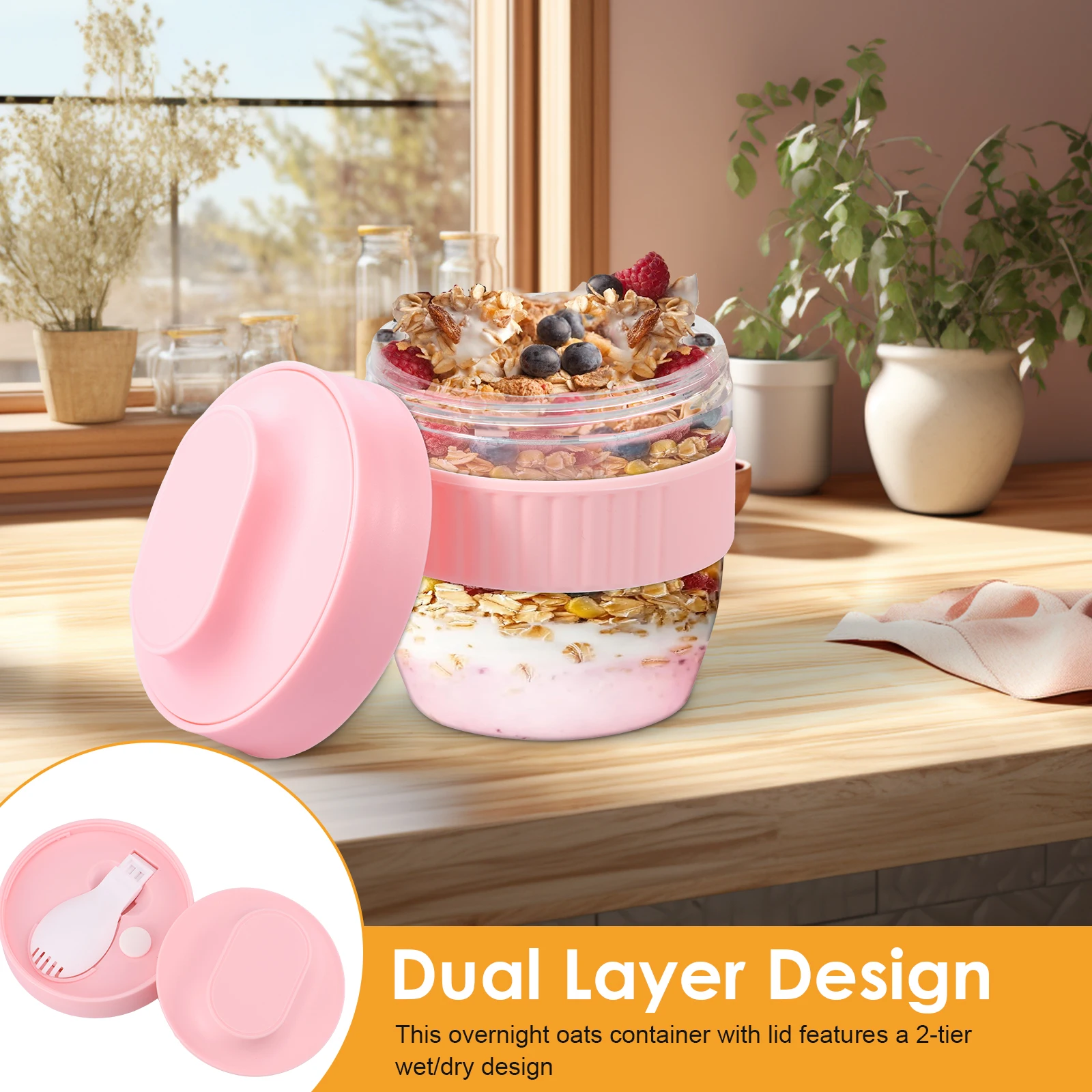 وعاء للشوفان المخفوق مزدوج الط - مراجعة Meal Prep Overnight Oats وسعره