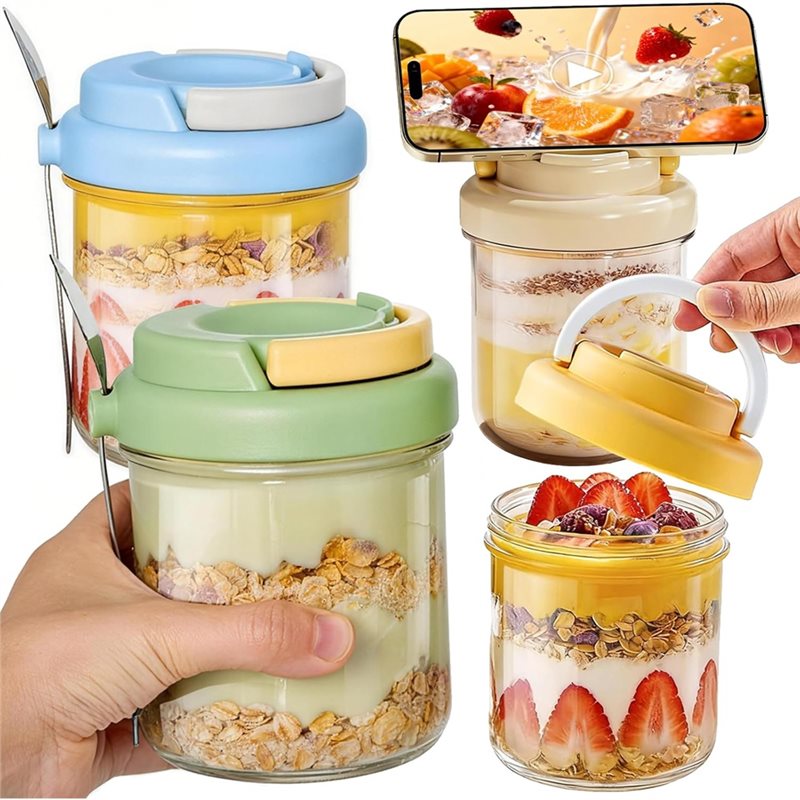 أوعية الشوفان الليلي من KYCOR  - مراجعة Meal Prep Overnight Oats وسعره