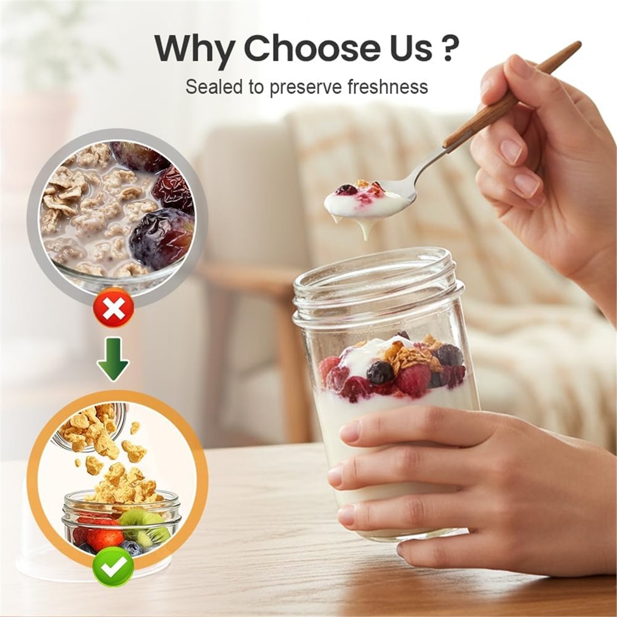 حاويات الشوفان الليلي مع أغطية - مراجعة Meal Prep Overnight Oats وسعره