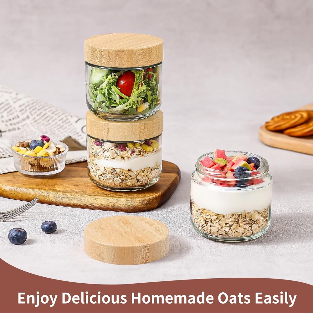 حاويات زجاجية لحفظ الشوفان طوا - مراجعة Meal Prep Overnight Oats وسعره